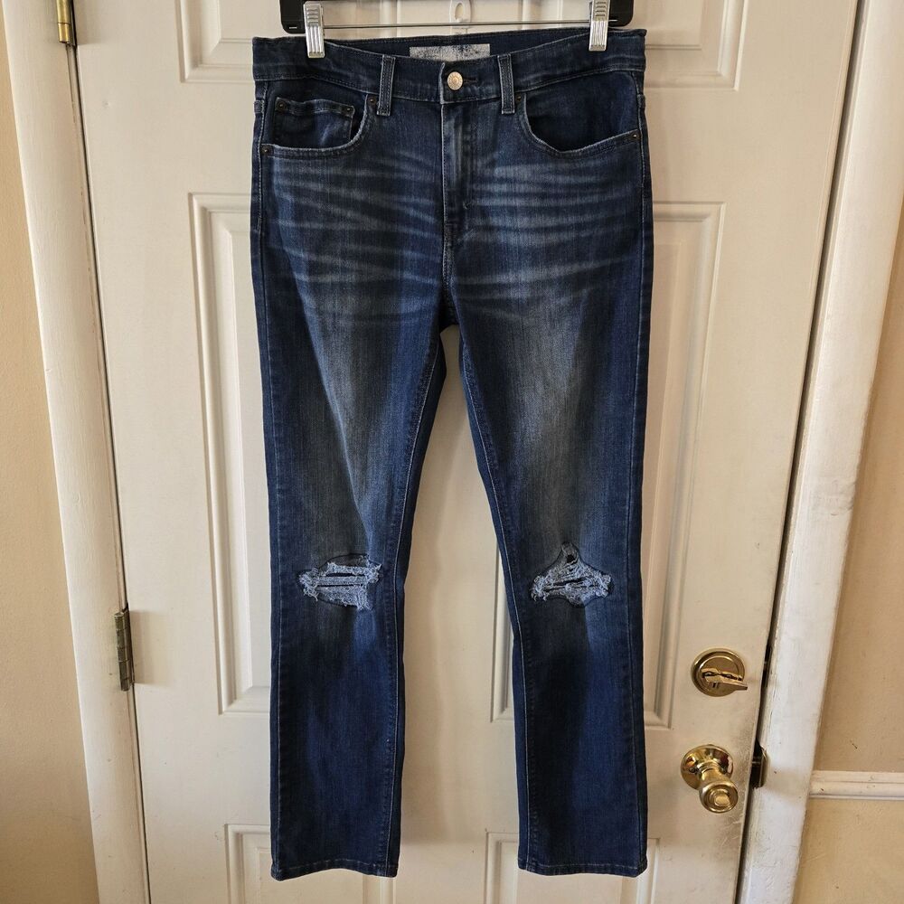 Levi’s Signature Boys 18 Tapered Straight Jeans Adjustable Waist Distressed
